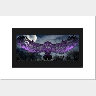 Night Owl Purple Posters and Art